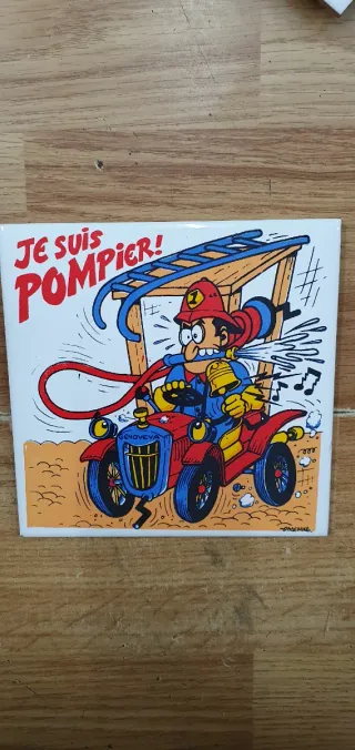 Azulejo Je suis pompier!