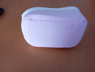 Cesta neceser para muñecos rosa