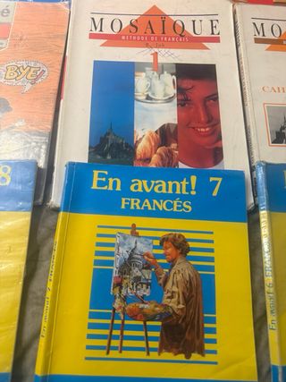 Lote 9 libros de texto idiomas Francés e Inglés