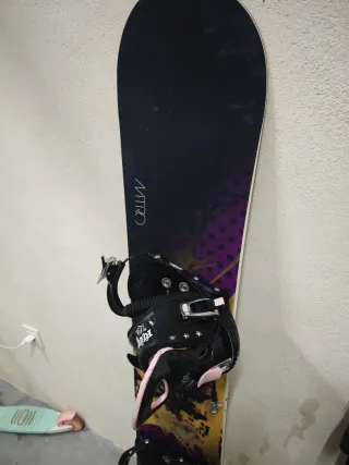 Tabla Snowboard Nitro con Fijaciones y botas