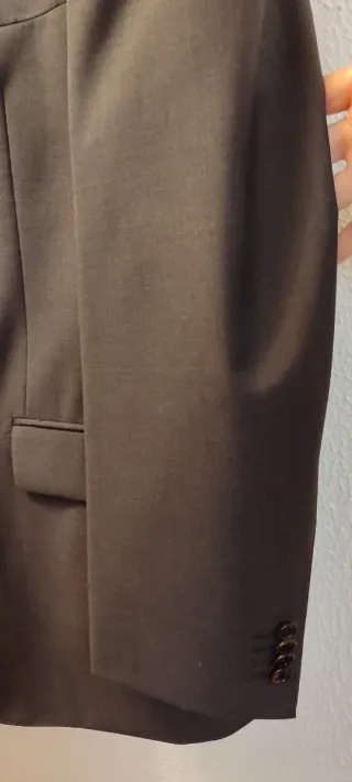 Traje de caballero negro gris oscuro