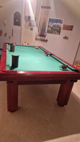 Mesa de billar americana y francesa
