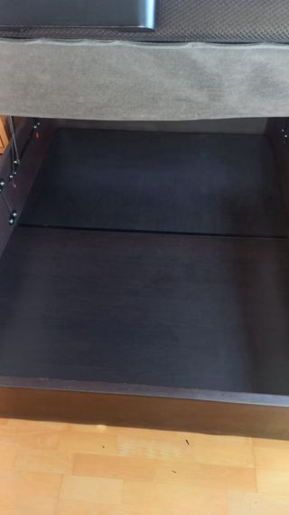 Somier tapizado con arcón abatible