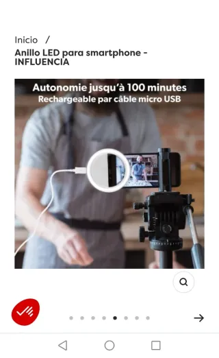 Anillo LED para smartphone T'n'B