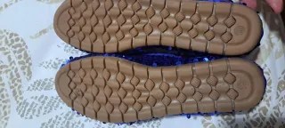 Lote de vestido y bailarinas de lentejuelas azul