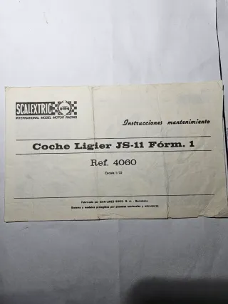 Scalextric 4 Manuales Mantenimiento Coches Slot