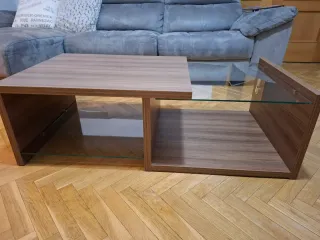 Mesa de centro madera y cristal