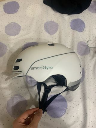Casco SmartGyro blanco patinete/bici