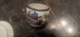Juego de té japonés antiguo de porcelana