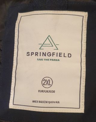 Parka Springfield acolchada azul
