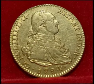Moneda 2 Escudos Carlos IV 1794 Madrid MBC+