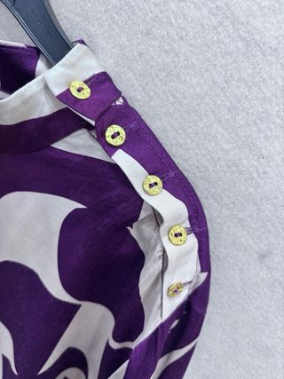 Blusa Mango Satinada Estampada Talla M