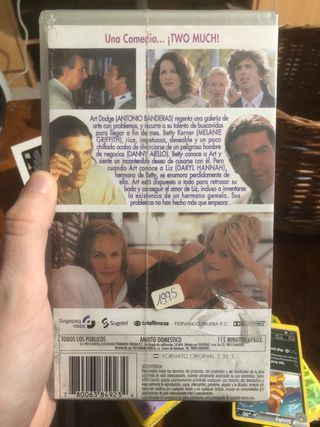VHS Two Much Antonio Banderas Melanie Griffith