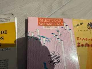 Lote 3 libros de preparación Selectividad años 90