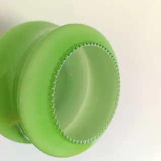 Lámpara colgante cristal verde años 70