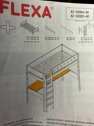 Flexa Cama Alta Escritorio Madera