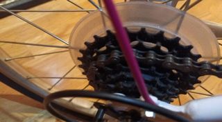 Bicicleta niña Denbike blanca y rosa