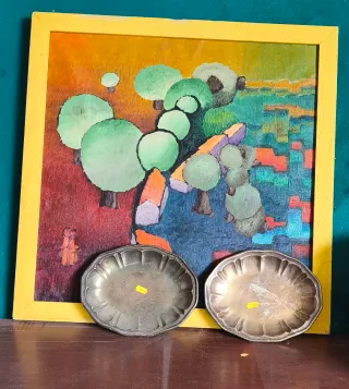 Platos de cobre decorativos