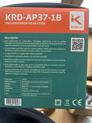 Pistola Pulverizadora a Batería Kruger