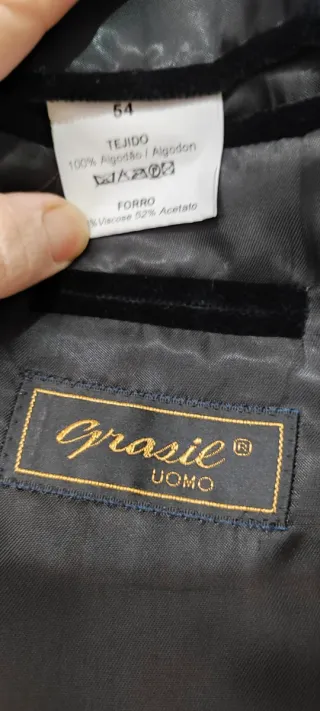 Americana terciopelo azul y jersey XL/XXL