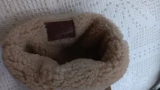 Botas de piel altas marrones y beige