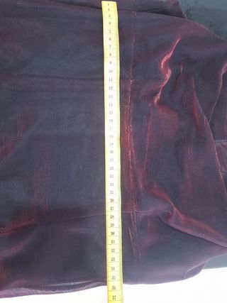 Vestido fiesta largo rojo y negro