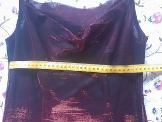 Vestido fiesta largo rojo y negro