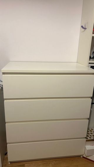 Cómoda 4 cajones blanca