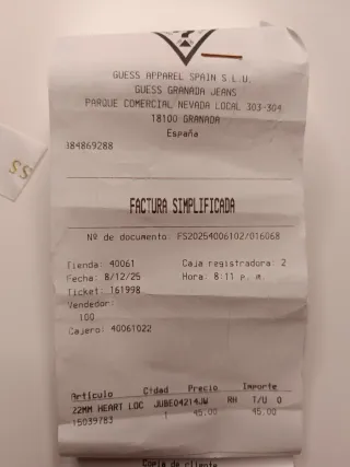 Pendientes Guess Corazón Plata