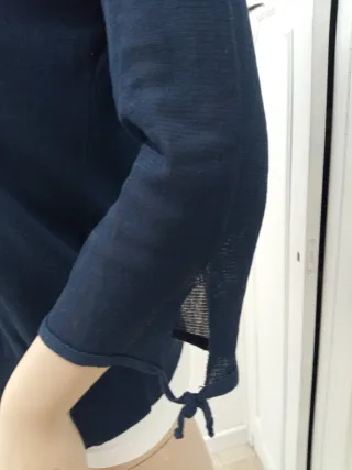 Giacchino blu navy in maglia di  cotone tg M