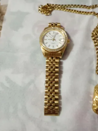 Orologio LIGE e Collana con Cristo Oro