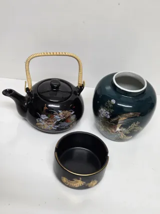 Set de adornos negros y verdes