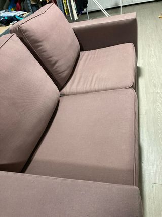 Sofá cómodo rosa/marrón