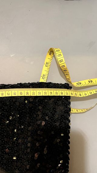 Gonna paillettes vintage nera e oro