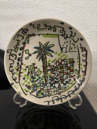 Plato decorativo Tenerife cerámica