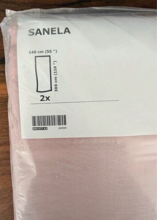 Cortinas Sánela IKEA Rosa, precio en tienda 79,95€