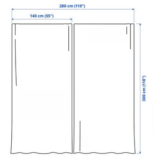 Cortinas Sánela IKEA Rosa, precio en tienda 79,95€