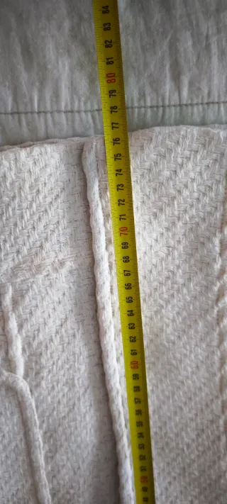 Abrigo blanco doble botonadura