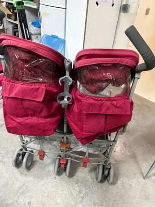 Carrito Gemelar Maclaren Rojo