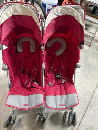 Carrito Gemelar Maclaren Rojo