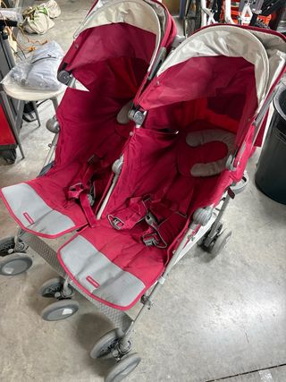 Carrito Gemelar Maclaren Rojo