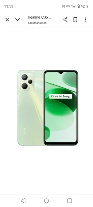 Realme C35 Móvil Verde/Plateado