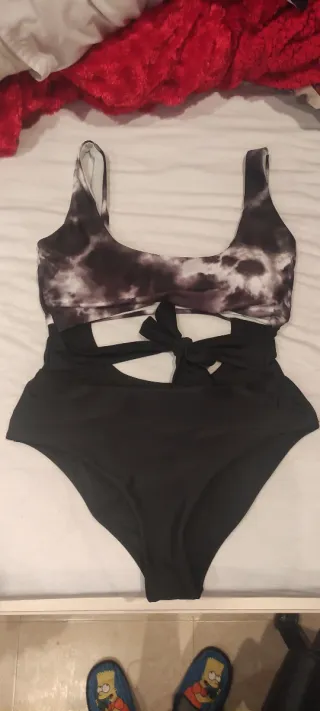 Trikini Fila Negro y Gris