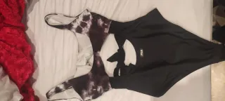 Trikini Fila Negro y Gris