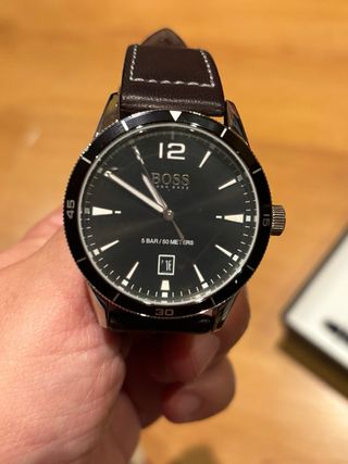 Conjunto Hugo Boss Reloj y Bolígrafo Negro