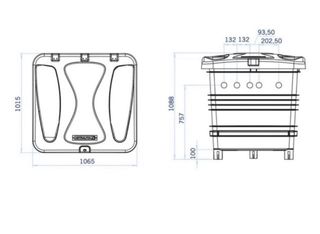Caseta depuradora de plástico