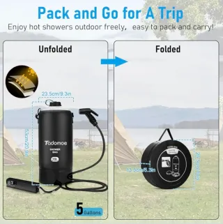 Ducha portátil Tadomoe 20L con bomba