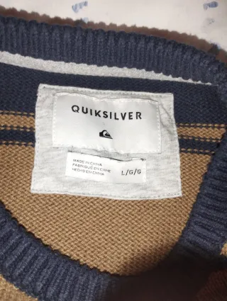 Jersey Quiksilver Lana Rayas Marrón y Negro