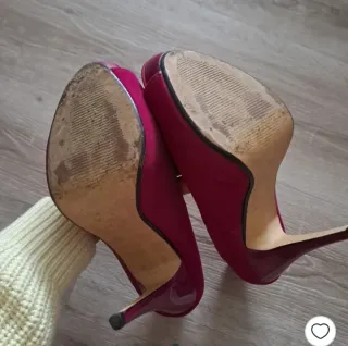 Zapatos de tacón Blanco verdes y fucsias