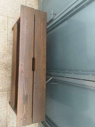 Conjunto entrada madera y forja